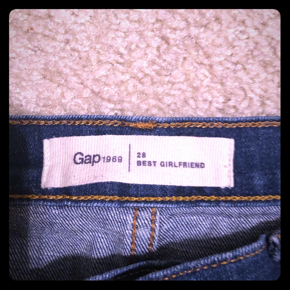 GAP distressed raw hem ankle jeans